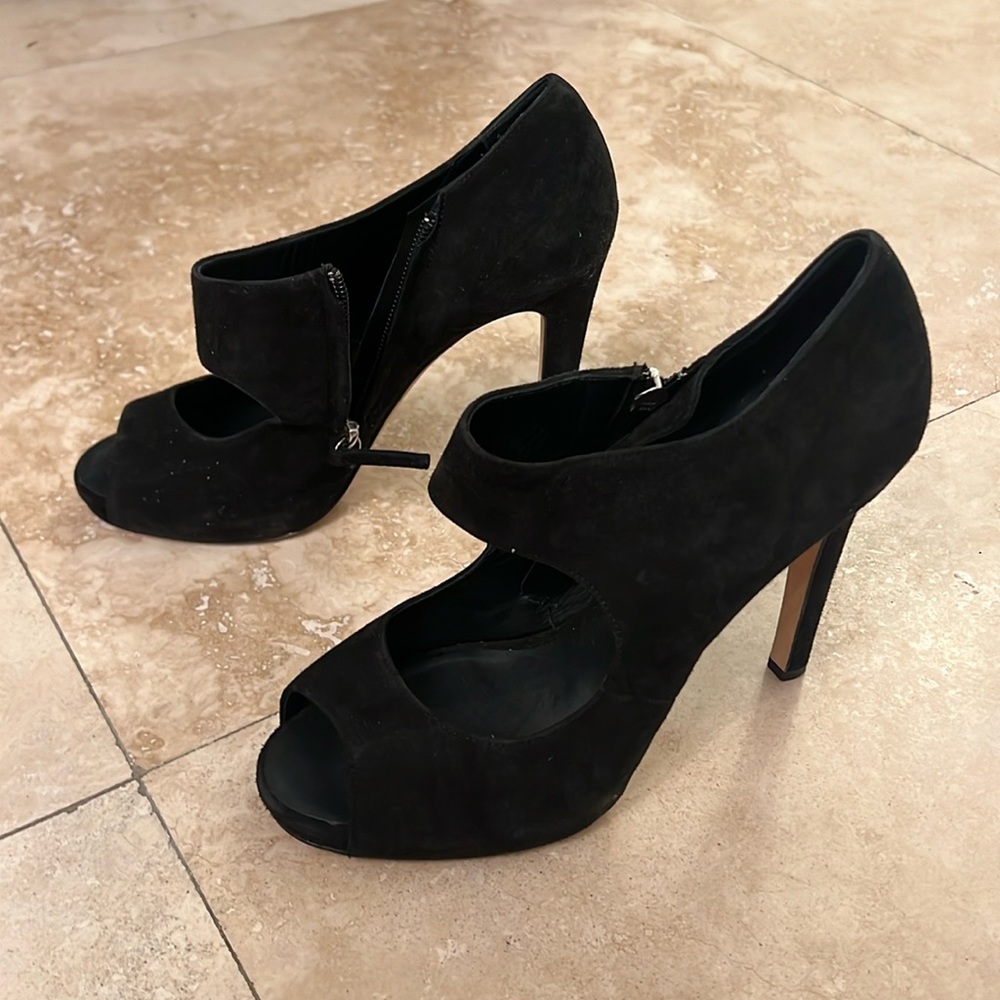 Barney’s New York black heel booties